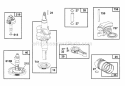 Piston Group Diagram and Parts List for  Briggs and Stratton Engine